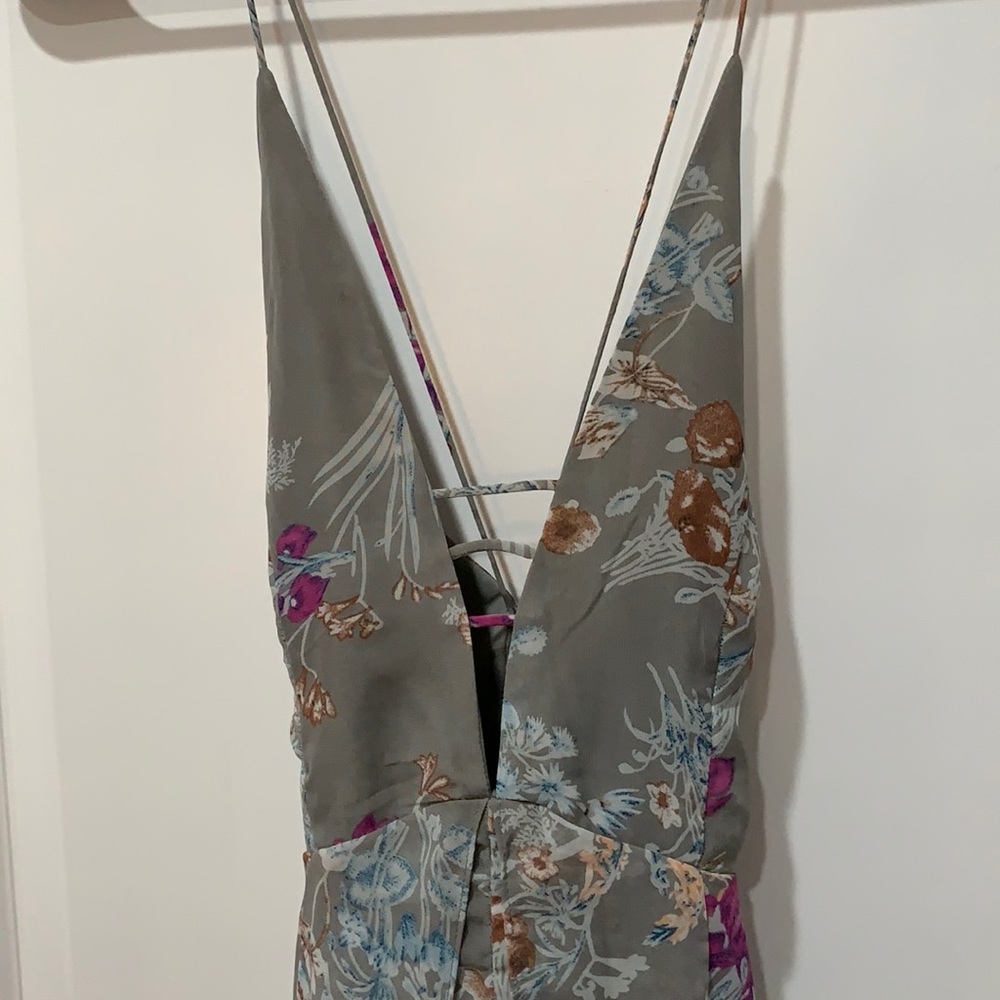 Grey high low romper dress size S